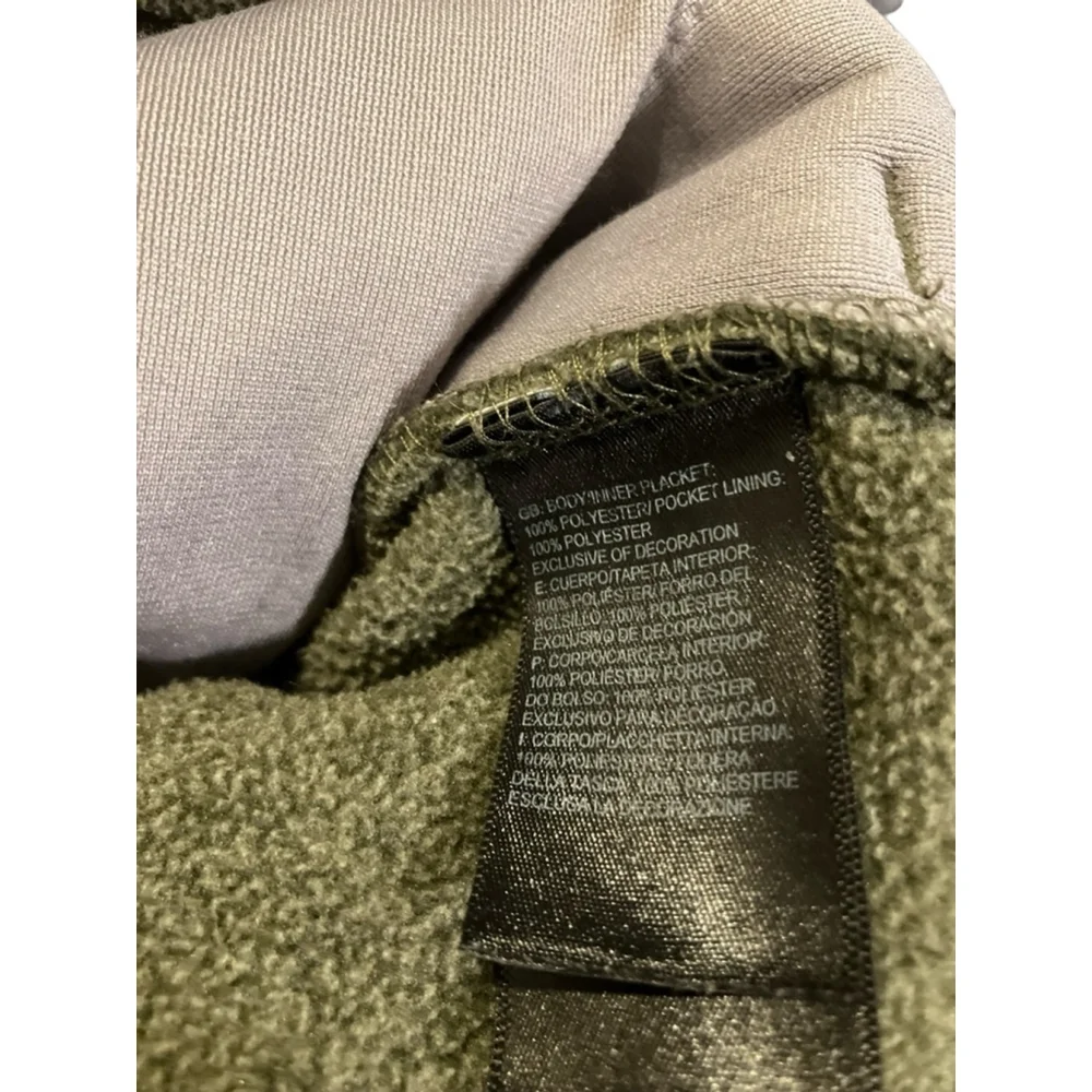 The North Face Olive Green Fleece Jacket Size L